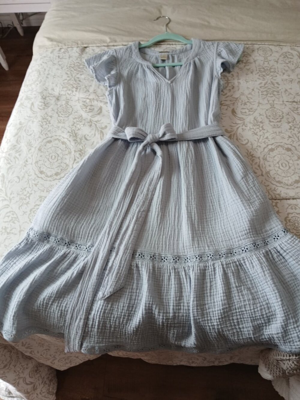EUC Magaschoni 100% Organic Cotton Light Blue Dress, Small (See Description!)